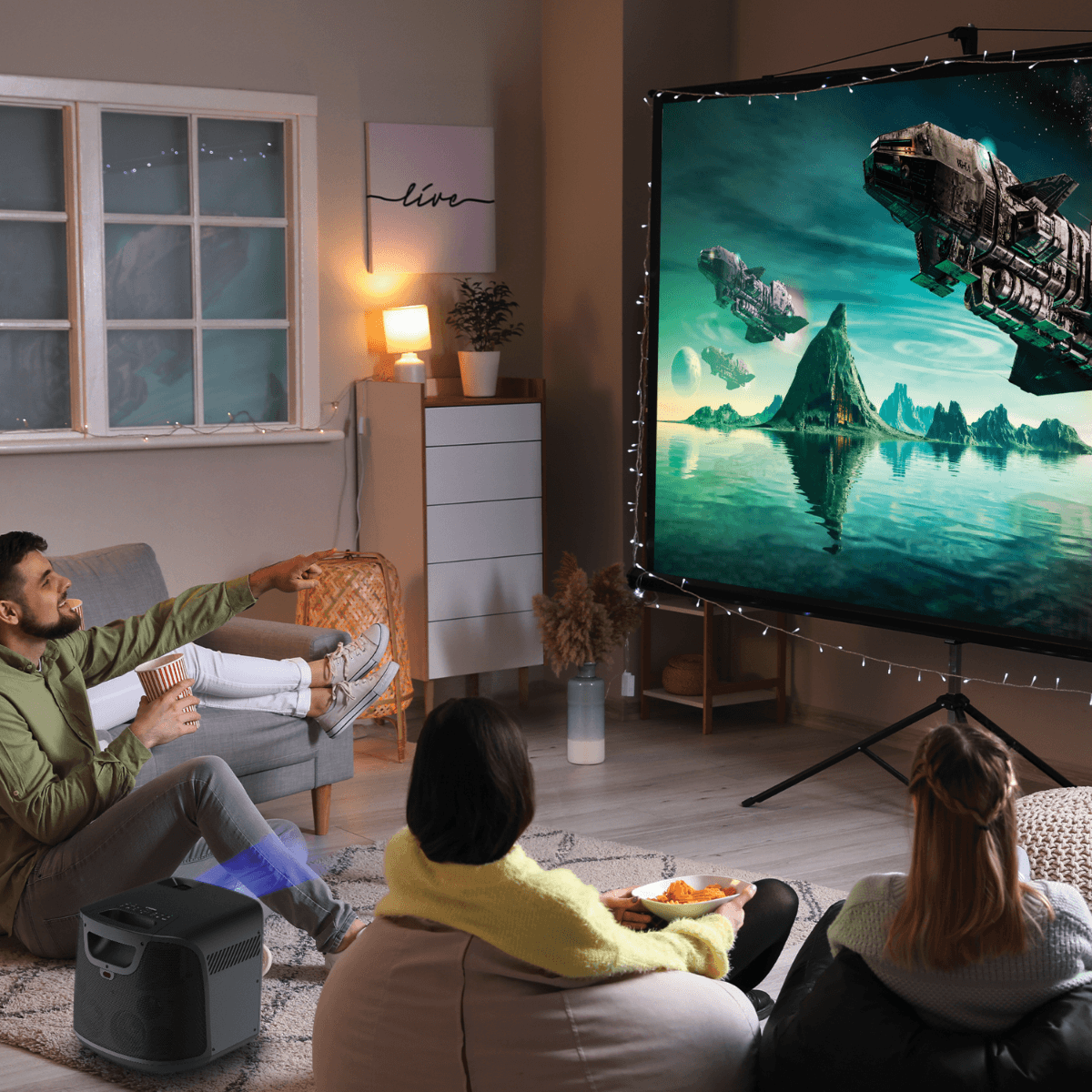 ION Audio Projector Max HD – Tragbarer HD-Projektor mit Bluetooth-Lautsprecher – Bild 11