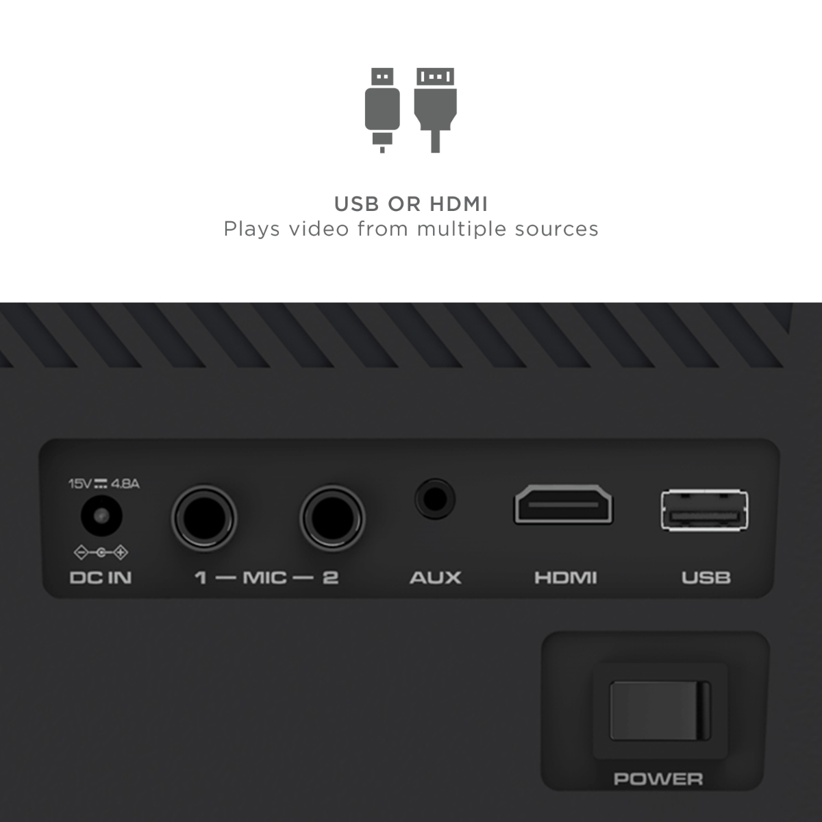 ION Audio Projector Max HD – Tragbarer HD-Projektor mit Bluetooth-Lautsprecher – Bild 14