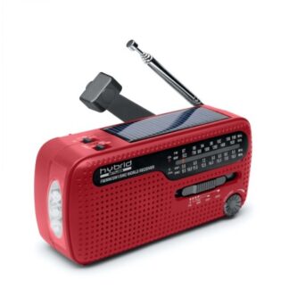 MUSE MH-07 RED – Tragbares Weltempfänger- & Notfallradio – Solar & Handkurbel – Rot
