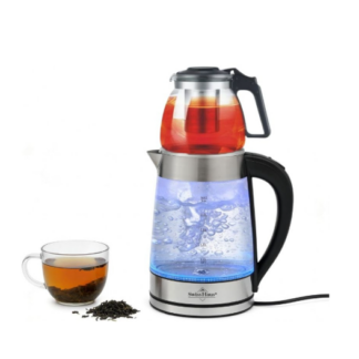 Swiss Haus Glaswasserkocher-Set „Zermatt Glacier Collection“ 1,7 L + Teekanne 0,5 L – 2200 W SH-GWK2220