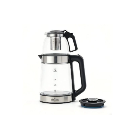 Swiss Haus Glaswasserkocher-Set „Zermatt Glacier Collection“ 1,7 L + Teekanne 0,5 L – 2200 W SH-GWK2220