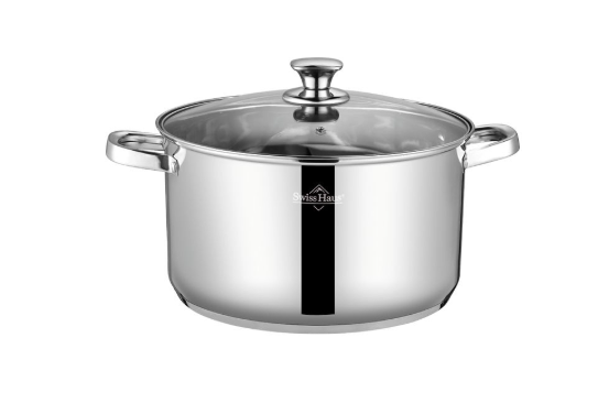 Swiss Haus Kasserolle mit Deckel „Davos Collection“ 28 × 16 cm – Edelstahl SH-DC28C
