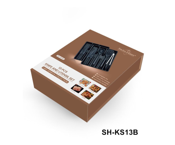 Swiss Haus Küchenset „Lake Geneva Collection“ 13-teilig – Schwarz SH-KS13B
