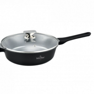 Swiss Haus Bratpfanne mit Deckel „Basel Premium Collection“ 28 cm – Schwarz SH-BDF28B