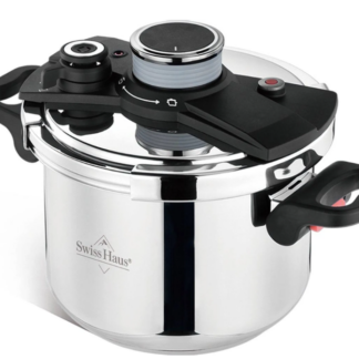 Swiss Haus Schnellkochtopf 6 L – Edelstahl, Ø 22 cm, Induktion PCA6L