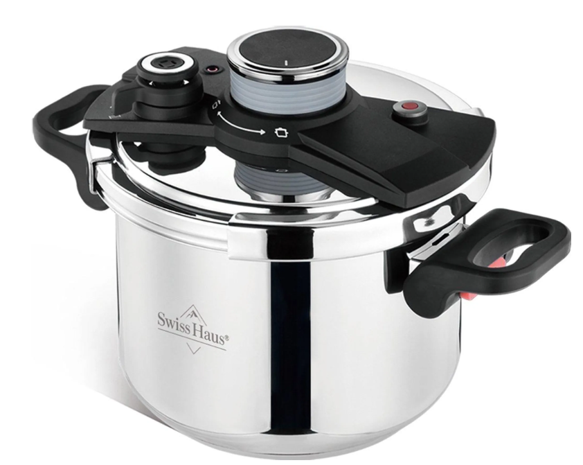 Swiss Haus Schnellkochtopf 6 L – Edelstahl, Ø 22 cm, Induktion PCA6L