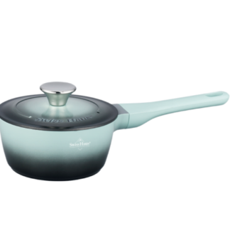 Swiss Haus Stielkasserolle mit Deckel 16 cm – 1,3 L, Türkis SH-ZSP16G