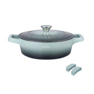 Swiss Haus Brat- und Schmorpfanne mit Deckel 28 cm – 3,9 L, Grün SH-ZLC28G