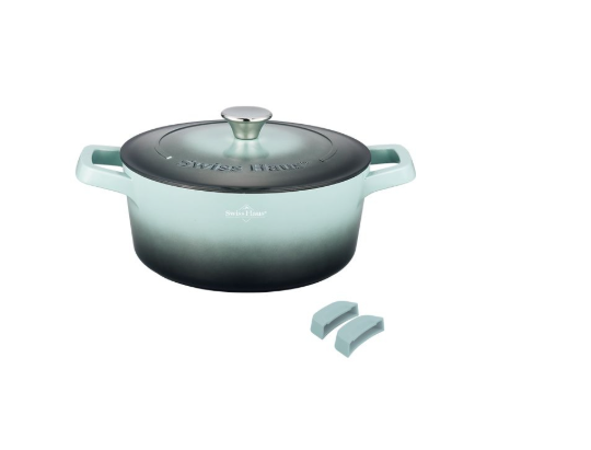 Swiss Haus Kasserolle mit Deckel 28 cm – 6,3 L, Grün SH-ZC28G