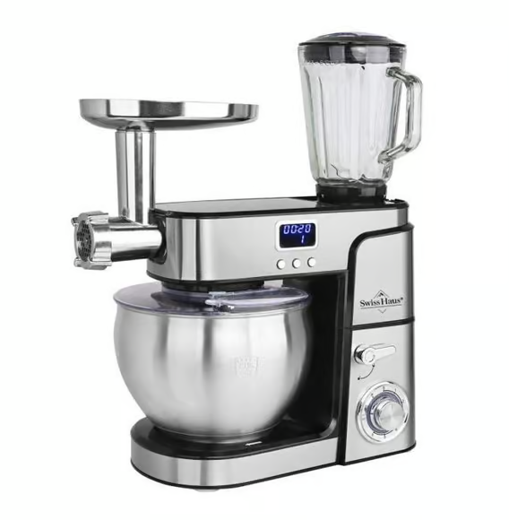 Swiss Haus Küchenmaschine „Zermatt Glacier Collection“ 1500 W – 7 L, Edelstahl KM2207BG