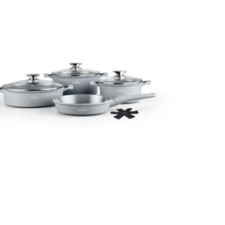 Swiss Haus Kochgeschirr-Set „Lake Geneva Collection“ 9-teilig – Grau SH-LG3009S