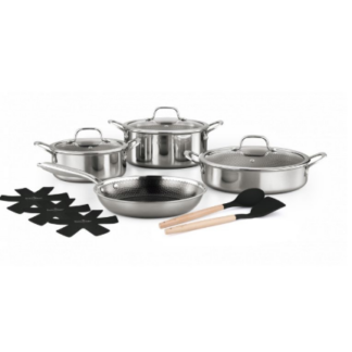 Swiss Haus Kochgeschirr-Set „Zermatt Glacier Collection“ 12-teilig – Edelstahl SH-ZG1012