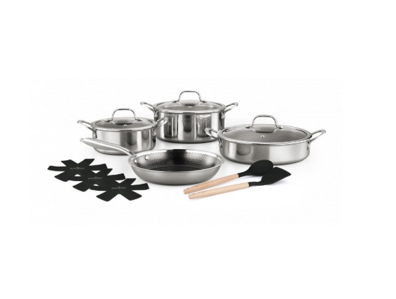 Swiss Haus Kochgeschirr-Set „Zermatt Glacier Collection“ 12-teilig – Edelstahl SH-ZG1012